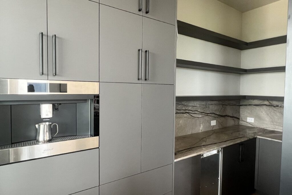 modern grey kitchen cabinets